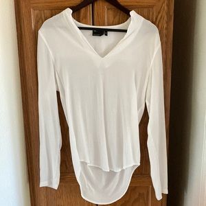 ASOS Design overhead viscose shirt with deep V - White size 2XS